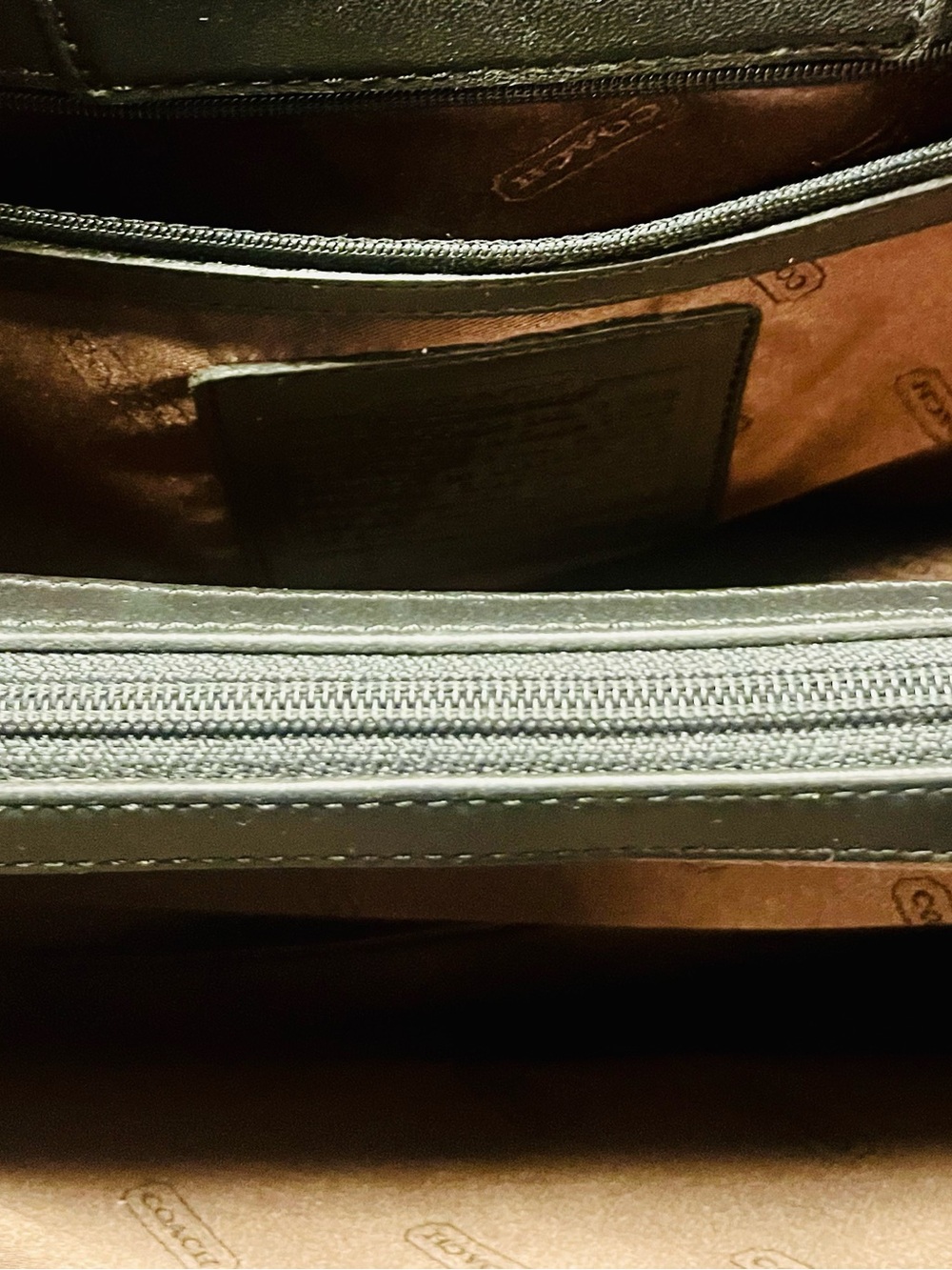 COACH Auth. | Large Black Tote with Leather Straps - Picture 12 of 15
